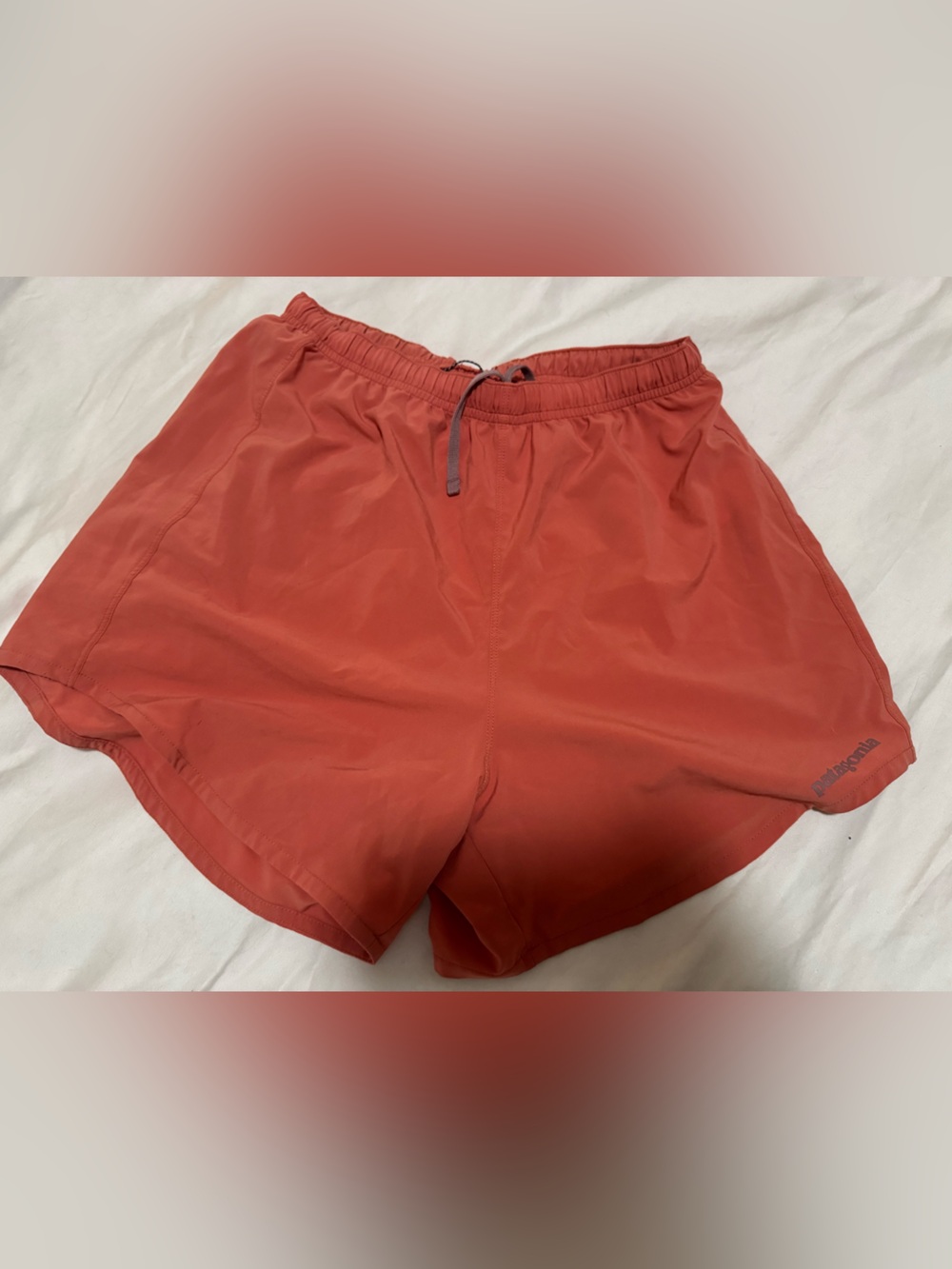 Women’s small Patagonia running/athletic shorts, pink/coral